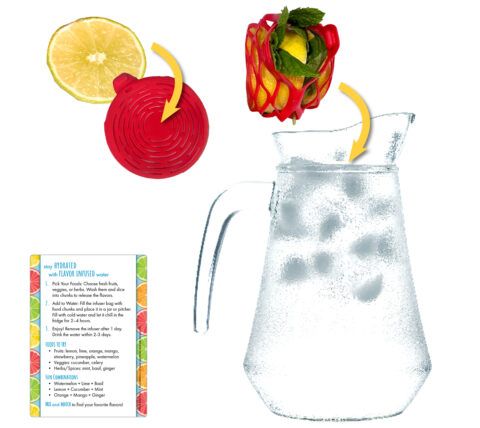 Silicone Water Infuser with Tip Card