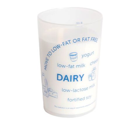 8-ounce MyPlate Dairy Cup - Word Art