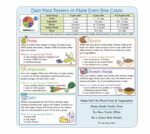 44020E Daily Food Plan Tip Card - Front