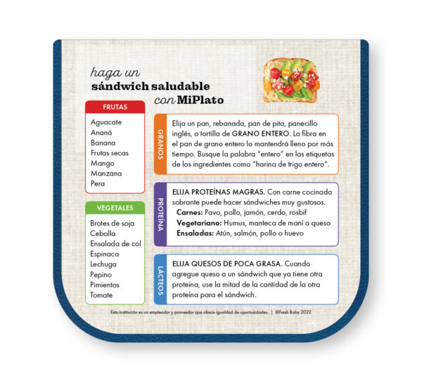44023S MyPlate Sandwich Bag - Back 44023S MyPlate Sandwich Bag - Back