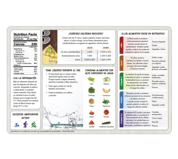 44047S Healthy Choices 51+ Placemat 44047S Healthy Choices 51+ Placemat