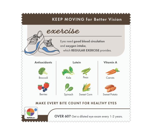 44048E Eye Health Microfiber Cloth - Exercise 44048E Eye Health Microfiber Cloth - Exercise