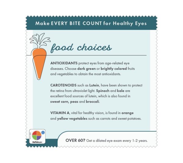 44048E Eye Health Microfiber Cloth - Food Choices 44048E Eye Health Microfiber Cloth - Food Choices