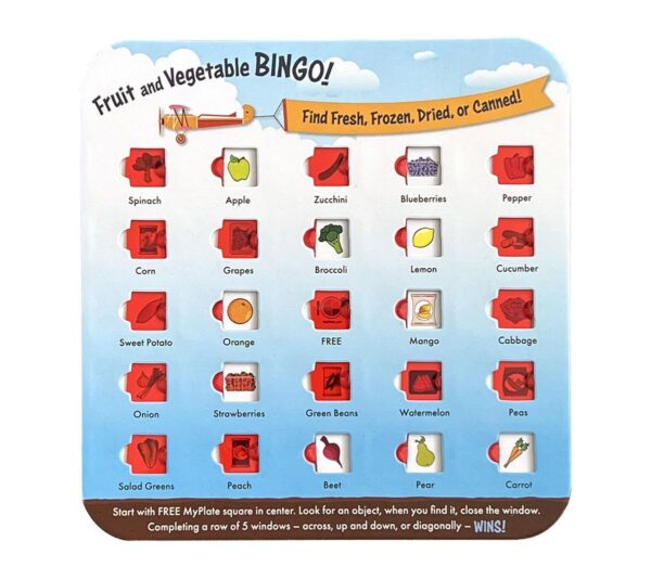 44055E Fruit and Veggie Bingo Card Front 1 44055E Fruit and Veggie Bingo Card Front 1