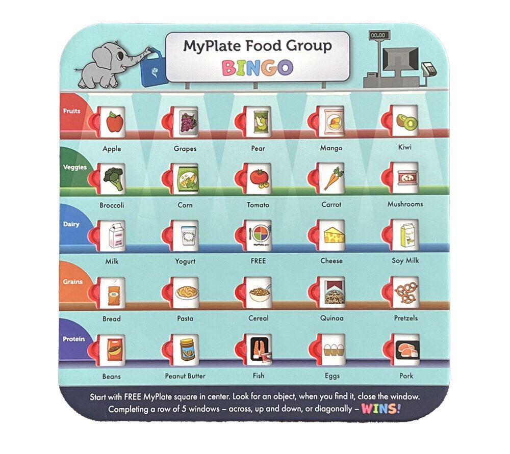 MyPlate Food Group Bingo Cards – Fresh Baby | Nutrition Education ...
