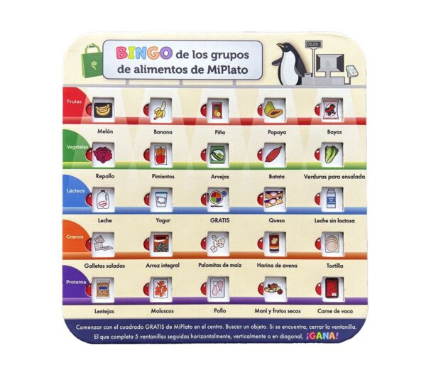 44057S MyPlate Food Goup Bingo Card 2 Front 44057S MyPlate Food Goup Bingo Card 2 Front