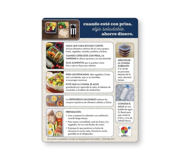 44059S Placemat / Foods On-the-Go Tip Card - Side 1 44059S Placemat / Foods On-the-Go Tip Card - Side 1