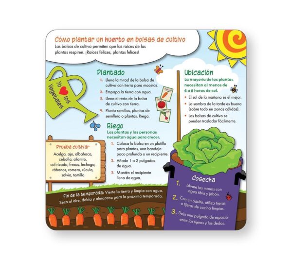 44060 1 Gallon Grow Bag w/ Tip Card - Spanish Tip Card 44060 1 Gallon Grow Bag w/ Tip Card - Spanish Tip Card