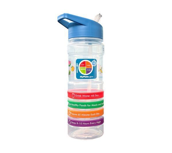 16-ounce MyPlate Silicone Band Water Bottle – Fresh Baby | Nutrition  Education & Physical Activity Products