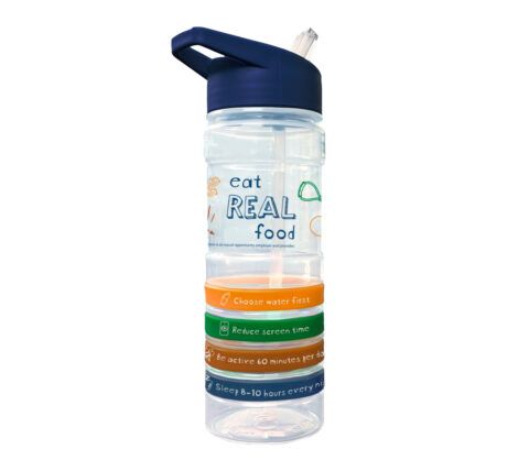 16-oz. Eat Real Food Water Bottle w/ Tracking Bands