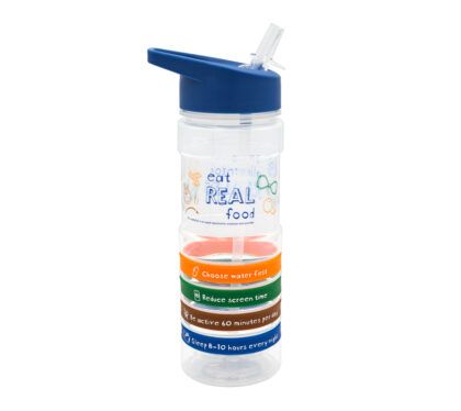 16-oz. Eat Real Food Water Bottle w/ Tracking Bands