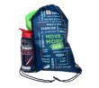 55027E Move More. Eat Well. Drawstring Backpack Bag - Bottle
