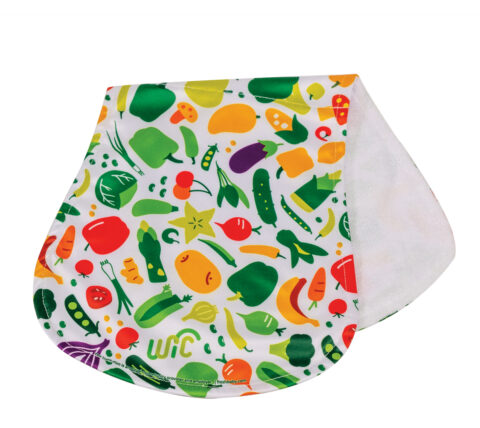 66007 WIC Fruit and Vegetable Burp Cloth Left View