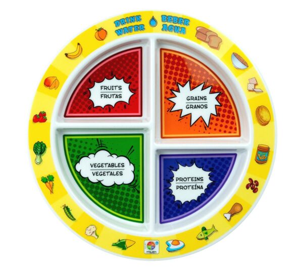 7" Kid's 4-Section MyPlate - Bilingual