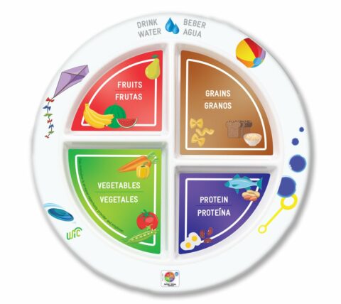66003 WIC 7 In. Kid's 4-Section MyPlate - Bilingual