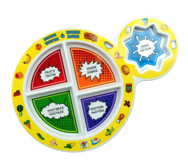 7" Kid's 5-Section MyPlate - Bilingual