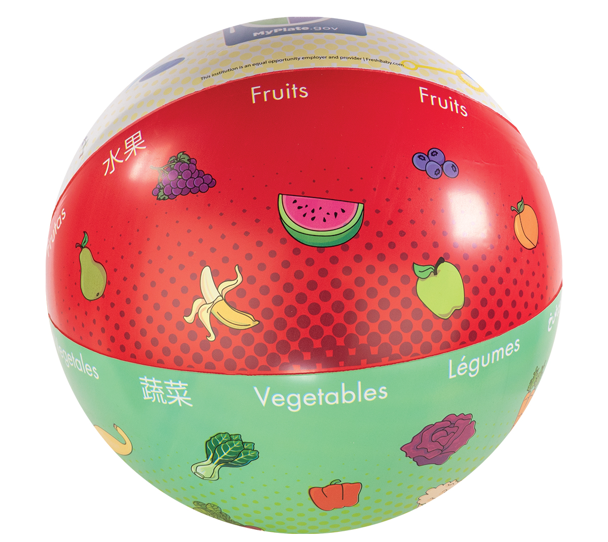 MyPlate Toss Up Beach Ball Game Fresh Baby Nutrition Education & Physical Activity Products