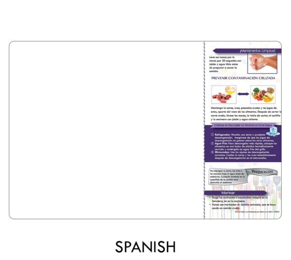 44019S Food Safety Cutting Board - Proteins Tips - Original Design