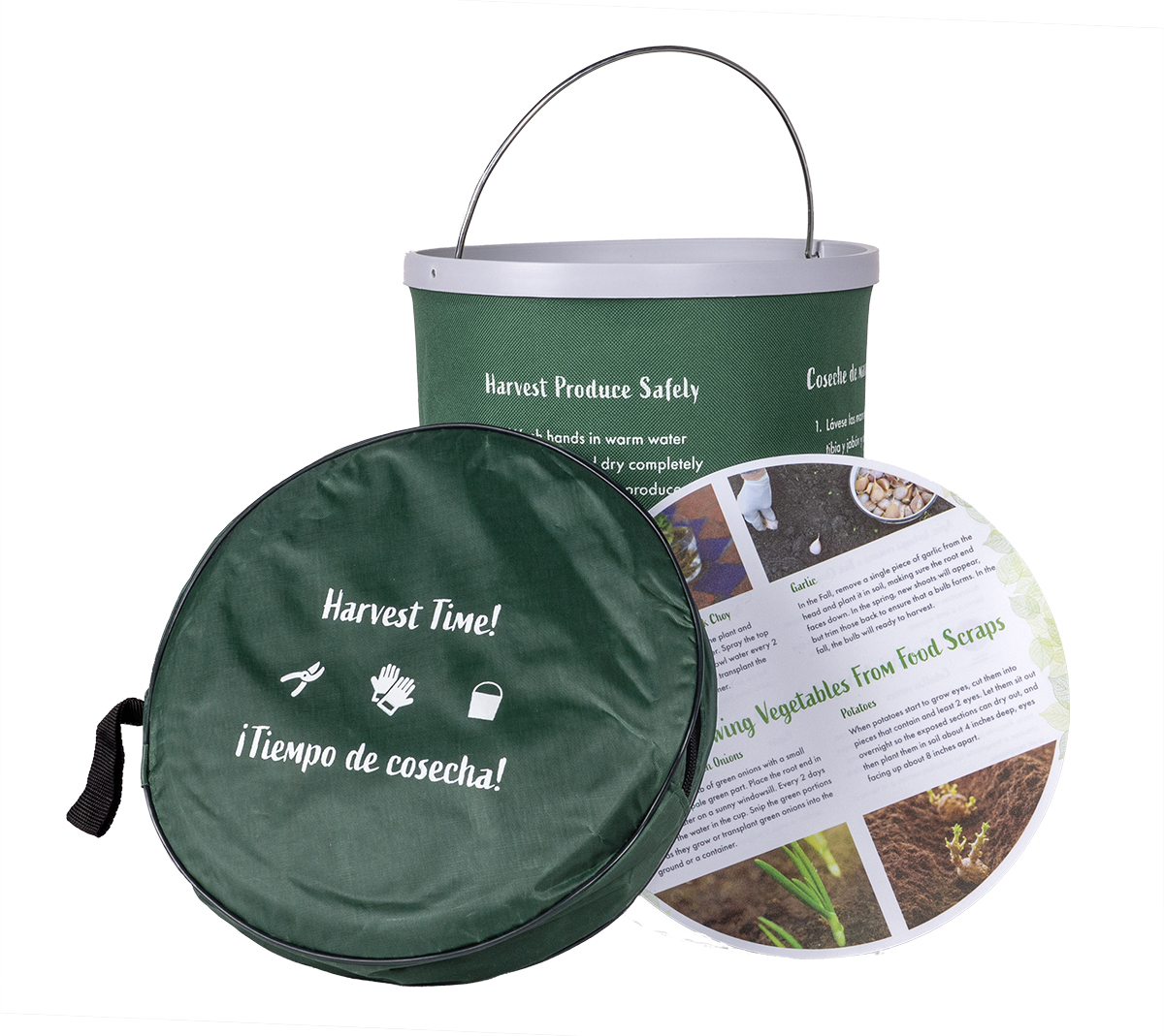 Collapsible Garden Bucket w/ Tip Card Fresh Baby Nutrition
