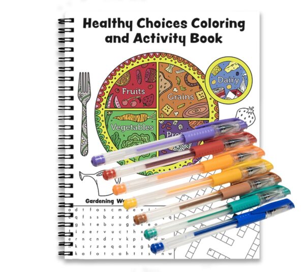 55013 Healthy Choices Coloring & Activity Book & Gel Pens