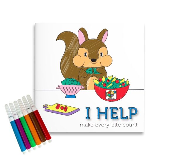 55019 I Help Make Every Bite Count Coloring Book Set - Cover