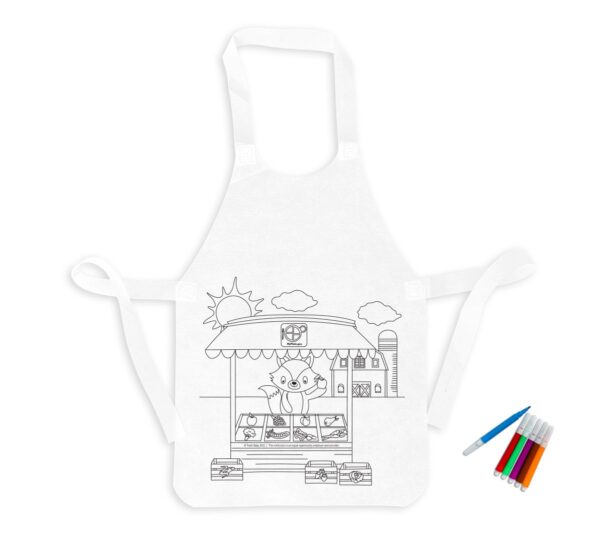 55017 Color Your Own Apron & Marker Set - Fox 55017 Color Your Own Apron & Marker Set - Fox