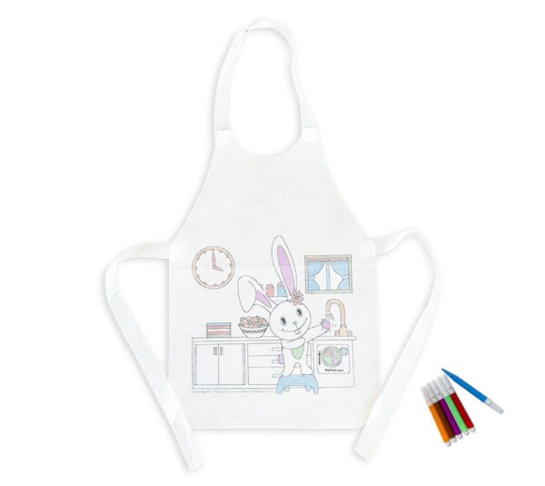 55017 Color Your Own Apron & Marker Set - Bunny Colored 55017 Color Your Own Apron & Marker Set - Bunny Colored