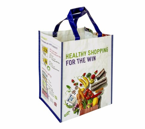 66002E WIC MyPlate for the Win Grocery Bag - Healthy Shopping for the Win