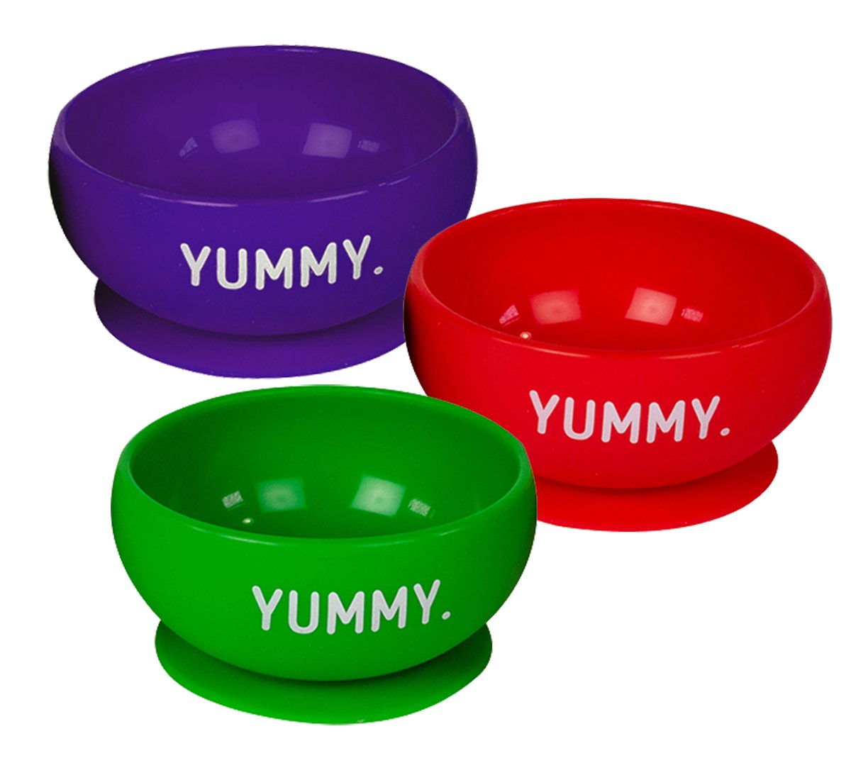 YUMMY Suction Bowl Assorted Colors Fresh Baby Nutrition Education