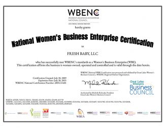 Fresh-Baby - WBENC Certificate 2023