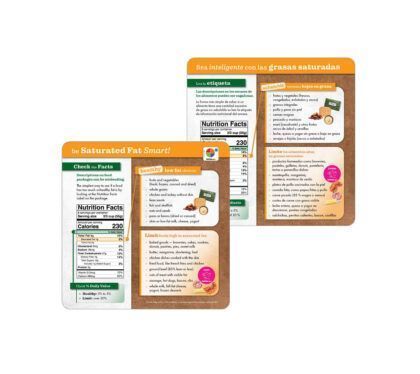 Be Saturated Fat Smart Tip Card